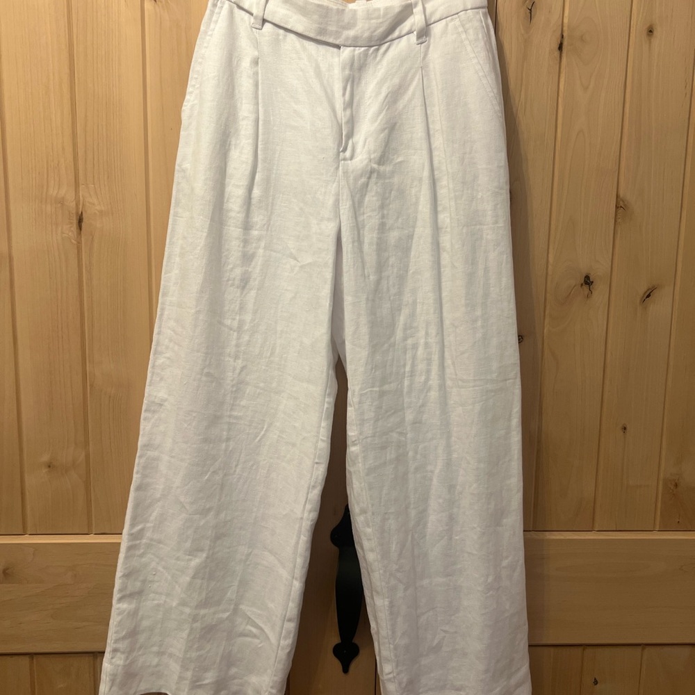 Madewell White Linen Pants size 0 petite